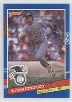 All-Stars - Jose Canseco (A's in Stat Line on Back)