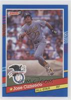 All-Stars - Jose Canseco (A's in Stat Line on Back)