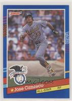 All-Stars - Jose Canseco (A's in Stat Line on Back)