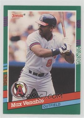 1991 Donruss - [Base] #510.1 - Max Venable (Purple Design on Top Right Border)