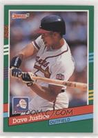 David Justice (3 Blue Stripes on Right Border)