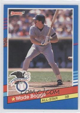 1991 Donruss - [Base] #55.1 - All-Stars - Wade Boggs (Bottom Stripes are Blue and White)