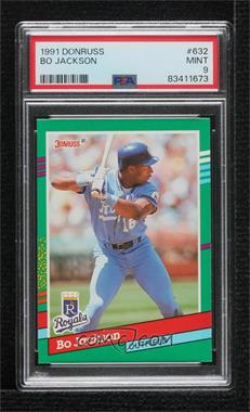 1991 Donruss - [Base] #632.1 - Bo Jackson (1 Purple Stripe on Right Border) [PSA 9 MINT]