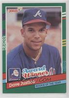 David Justice (3 Yellow Stripes on Right Border)