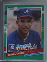 David Justice (3 Yellow Stripes on Right Border) [Noted]