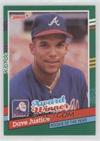 David Justice (3 Yellow Stripes on Right Border)