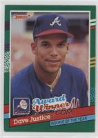 David Justice (3 Yellow Stripes on Right Border)