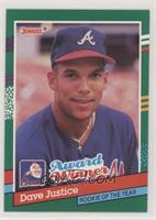 David Justice (3 Yellow Stripes on Right Border)