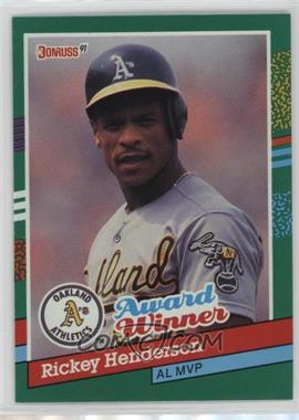 1991 Donruss - [Base] #761.1 - Rickey Henderson (Three White Stripes Left Border)