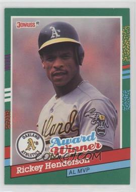 1991 Donruss - [Base] #761.1 - Rickey Henderson (Three White Stripes Left Border)