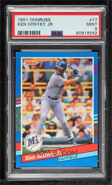 1991 Donruss - [Base] #77.2 - Ken Griffey Jr. (One Yellow Line Right Border) [PSA 9 MINT]