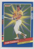 Jose Canseco (3 Yellow Stripes and White Design on Right Border)