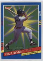 Cecil Fielder (White Pattern/3 Yellow Stripes on Right Border; Red Pattern Bott…