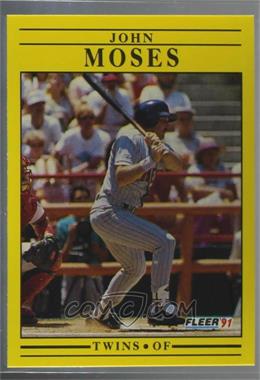 1991 Fleer - [Base] - Blank Back #619 - John Moses