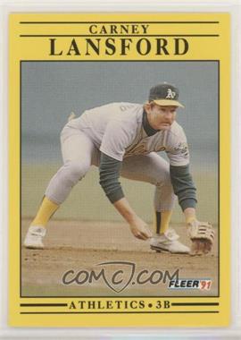 1991 Fleer - [Base] #14 - Carney Lansford