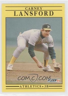 1991 Fleer - [Base] #14 - Carney Lansford