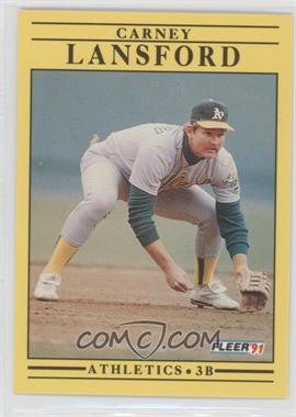 1991 Fleer - [Base] #14 - Carney Lansford