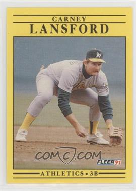 1991 Fleer - [Base] #14 - Carney Lansford