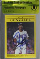 Juan Gonzalez [BAS Beckett Auth Sticker]