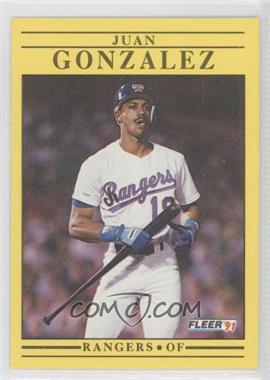 1991 Fleer - [Base] #286 - Juan Gonzalez