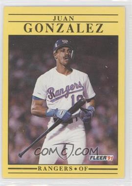 1991 Fleer - [Base] #286 - Juan Gonzalez