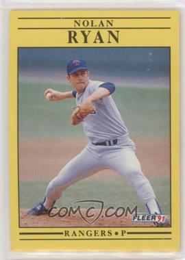 1991 Fleer - [Base] #302.2 - Nolan Ryan (Divider Line after 1980 Astros) [Noted]