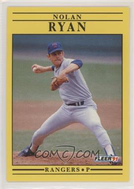 1991 Fleer - [Base] #302.2 - Nolan Ryan (Divider Line after 1980 Astros)