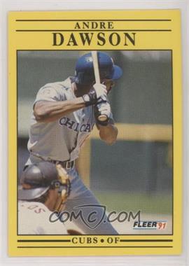 1991 Fleer - [Base] #419.1 - Andre Dawson (Has 1976 Stat Lines)