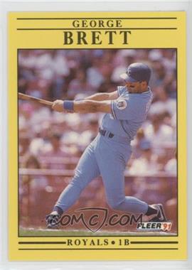 1991 Fleer - [Base] #552.1 - George Brett (First stats dividng line is under '80 Royals')