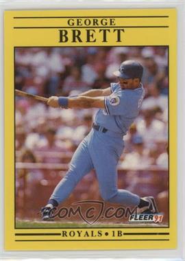 1991 Fleer - [Base] #552.1 - George Brett (First stats dividng line is under '80 Royals')
