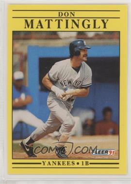 1991 Fleer - [Base] #673 - Don Mattingly