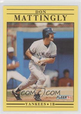 1991 Fleer - [Base] #673 - Don Mattingly