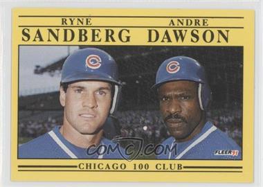 1991 Fleer - [Base] #713 - Ryne Sandberg, Andre Dawson