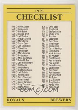 1991 Fleer - [Base] #719.1 - Checklist (More White Space on Back)