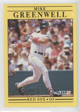 1991 Fleer - [Base] #96.1 - Mike Greenwell (Stat totals in white)