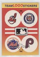 Cleveland Indians, Detroit Tigers, New York Mets, Philadelphia Phillies (Black …