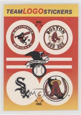 1991 Fleer - Team Logo Stickers #_ORWA.2 - Baltimore Orioles, Boston Red Sox, Chicago White Sox Team, Los Angeles Angels Team (Black in Angels Logo)