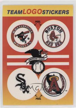 1991 Fleer - Team Logo Stickers #_ORWA.2 - Baltimore Orioles, Boston Red Sox, Chicago White Sox Team, Los Angeles Angels Team (Black in Angels Logo)