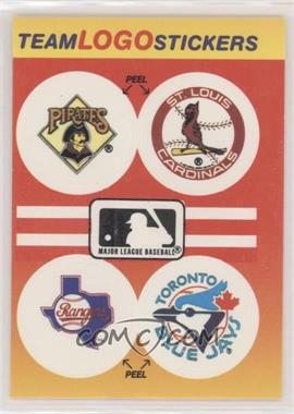 1991 Fleer - Team Logo Stickers #_PSTT.2 - Pittsburgh Pirates Team, St. Louis Cardinals Team, Texas Rangers, Toronto Blue Jays Logo (Black MLB Logo) [EX to NM]