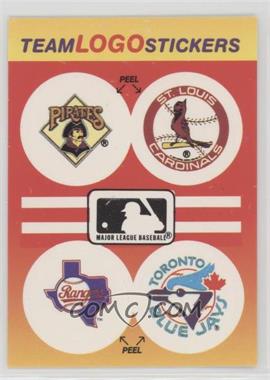 1991 Fleer - Team Logo Stickers #_PSTT.2 - Pittsburgh Pirates Team, St. Louis Cardinals Team, Texas Rangers, Toronto Blue Jays Logo (Black MLB Logo) [EX to NM]