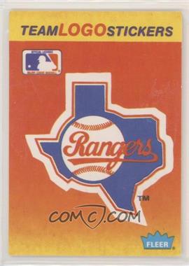 1991 Fleer - Team Logo Stickers #_TEX.1 - Texas Rangers Team (Black Border around MLB Logo)