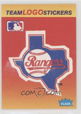 1991 Fleer - Team Logo Stickers #_TEX.1 - Texas Rangers Team (Black Border around MLB Logo)