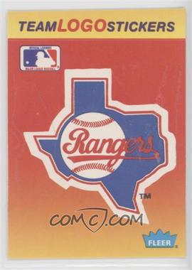 1991 Fleer - Team Logo Stickers #_TEX.1 - Texas Rangers Team (Black Border around MLB Logo)