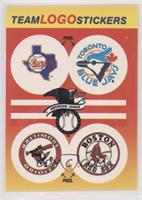 Texas Rangers, Toronto Blue Jays, Baltimore Orioles, Boston Red Sox