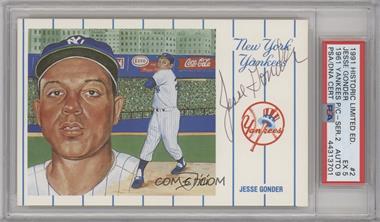 1991 Historic Limited Editions 1961 New York Yankees Postcards Series 2 - [Base] #2 - Jesse Gonder [PSA Authentic PSA/DNA Cert]