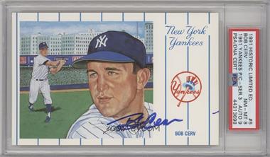 1991 Historic Limited Editions 1961 New York Yankees Postcards Series 3 - [Base] #6 - Bob Cerv [PSA Authentic PSA/DNA Cert]