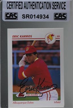 1991 Line Drive Pre-Rookie - AAA #12 - Eric Karros [CAS Certified Sealed]