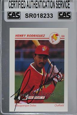 1991 Line Drive Pre-Rookie - AAA #19 - Henry Rodriguez [CAS Certified Sealed]