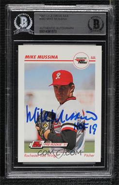 1991 Line Drive Pre-Rookie - AAA #462 - Mike Mussina [BAS Authentic]