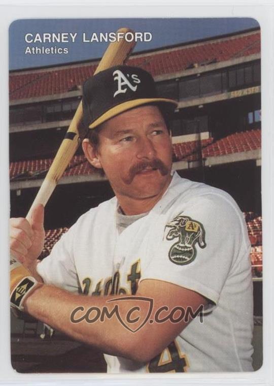 1991 Mothers Cookies Oakland Athletics Base 8 Carney